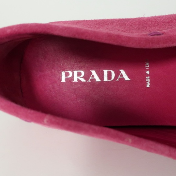 Prada Driving Moccasins Pink Suede Size 40 - Picture 7 of 7